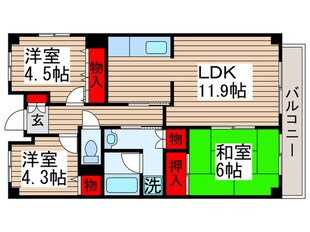 グロリオール里見弐番館の物件間取画像